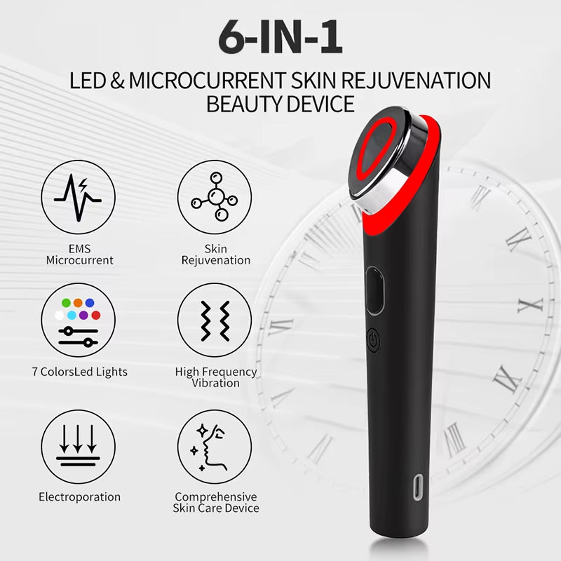 7 Colors Age-R Booster Pro EMS Microcurrent Facial Skin Care anti Wrinkle Beauty Device Lift Massager Home Use Beauty Skin Care