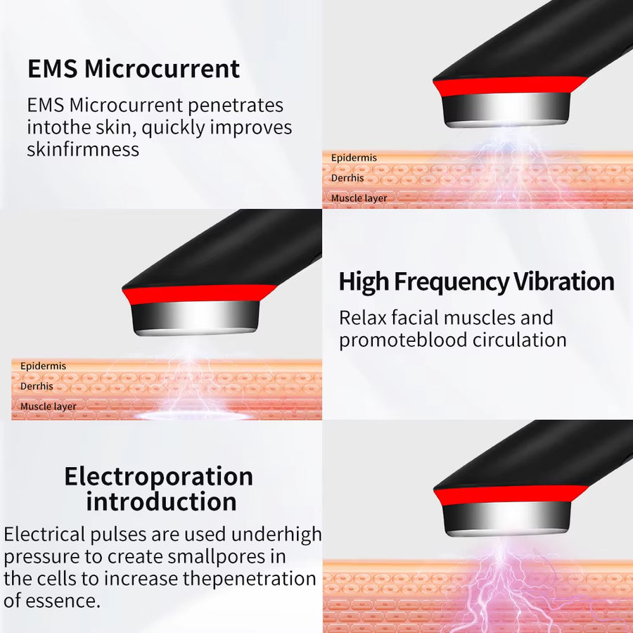 7 Colors Age-R Booster Pro EMS Microcurrent Facial Skin Care anti Wrinkle Beauty Device Lift Massager Home Use Beauty Skin Care